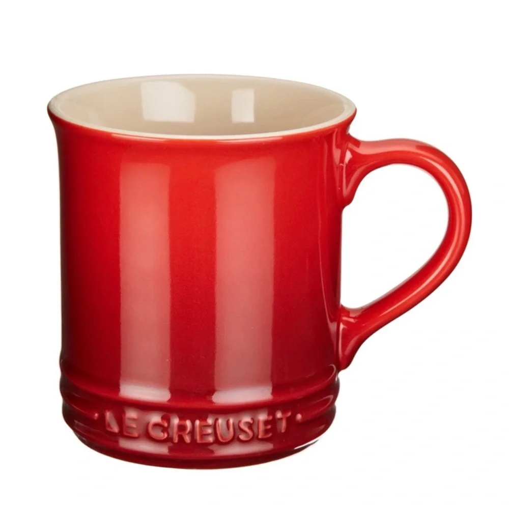 Le Creuset Red Ceramic Mug with Cream Interior